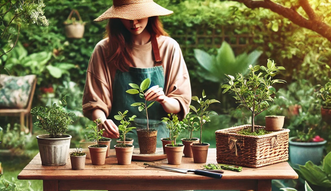 Jarinière effectuant un bouturage